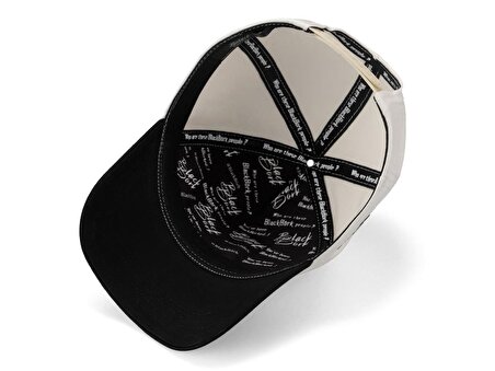 BlackBörk V1 Baseball G Harf - 3 Kod Logolu Unisex Bej-Siyah Siperli Şapka (Cap)