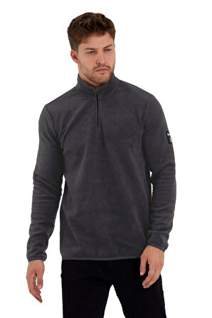 Adams Erkek Rahat İçi Ve Dışı Polarlı Isı Koruyan Fermuarlı Polar Sweatshirt