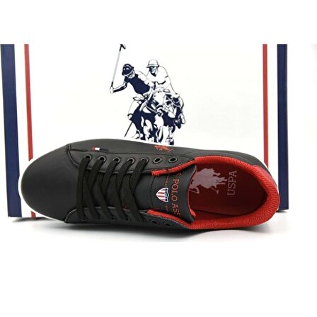 U.S Polo Franco GSN Ayakkabı Siyah-Kırmızı