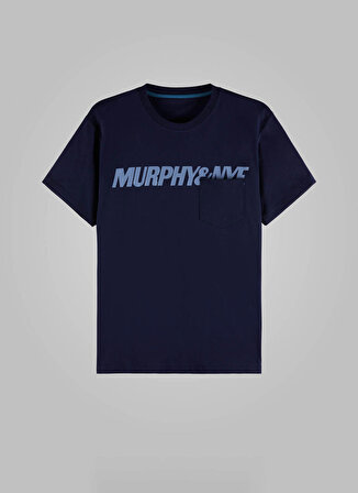 Murphy&Nye Bisiklet Yaka Düz Lacivert Erkek T-Shirt GAFF T-SHIRT