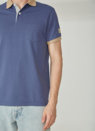 Murphy&Nye Düz İndigo Erkek Polo T-Shirt INBOARD POLO T-SHIRT