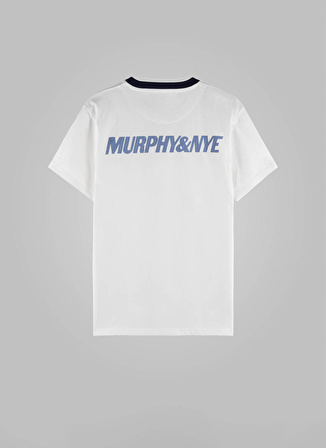 Murphy&Nye Bisiklet Yaka Düz Beyaz Erkek T-Shirt LIMBER T-SHIRT