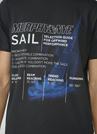 Murphy&Nye Bisiklet Yaka Düz Siyah Erkek T-Shirt RIG T-SHIRT
