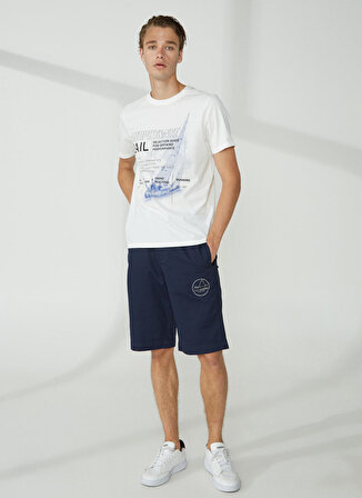 Murphy&Nye Bisiklet Yaka Düz Beyaz Erkek T-Shirt RIG T-SHIRT