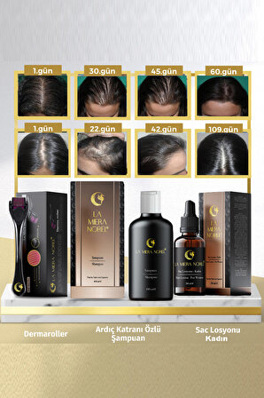 Kampanyalı Başlangıç Paketi - Kadın Saç Bakım Serumu - Dökülme Karşıtı Şampuan - Dermaroller