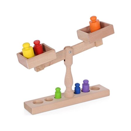 Hamaha Wooden Toys Ahşap Eğitici Geliştirici Oyuncak Kutulu Terazi