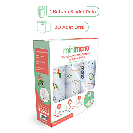 Minimono 3'Lü Desen Mama Sandalyesi Altı Ve Aktivite Örtüsü