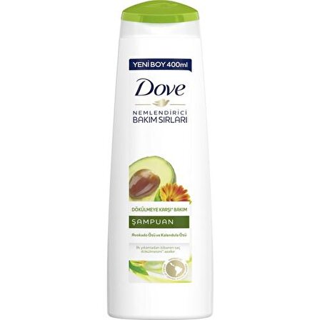 Dove Dökülen Saçlar İçin Dökülme Karşıtı Avokado ve Kalendula Özlü Şampuan 400 ml