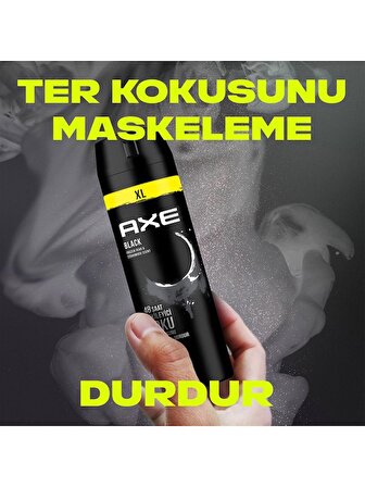 Axe Erkek Sprey Deodorant Black XL 48 Saat Etkileyici Koku 200 ml