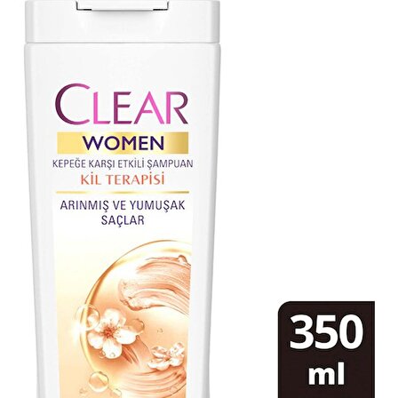 Clear Women Kil Terapisi Kepeğe Karşı Etkili Şampuan 350 Ml
