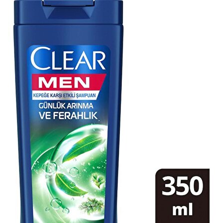 Clear Men Günlük Arınma Ve Ferahlık Kepeğe Karşı Etkili Şampuan 350 Ml