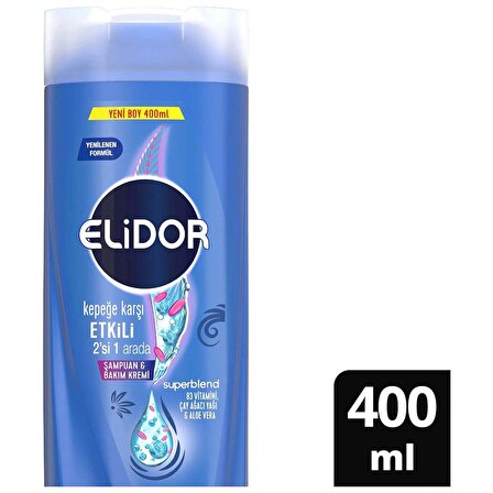 Elidor 2'si 1 Arada Şampuan ve Krem Kepeğe Karşı Etkili 400 ml