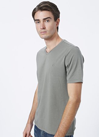 Fabrika Haki Erkek Basic Modal T-Shirt ROMEO-V