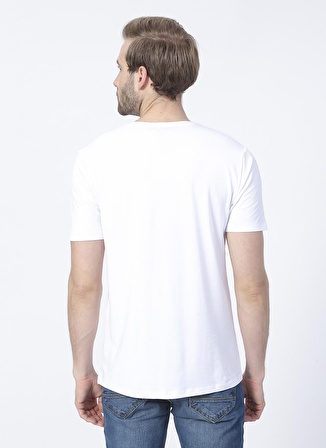 Fabrika Beyaz Erkek Basic Modal T-Shirt ROMEO-V