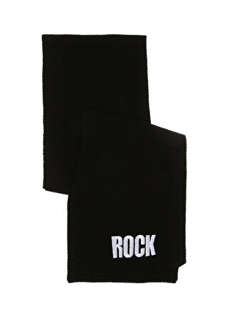 Funky Rocks Ht01  Siyah Unisex Nakışlı Atkı-Bere-Eldiven Takımı