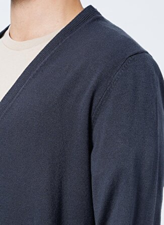Polo Studio X Fabrika Lupsor Ceket Yaka  Dar Kalıp Düz Antrasit Erkek Hırka