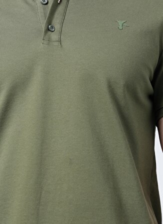 Fabrika Polo Yaka Düz Yeşil Erkek T-Shirt LEGOLAS Y