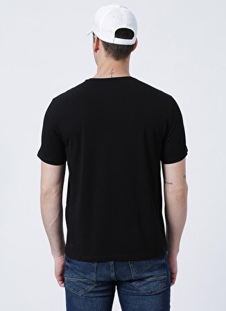 Fabrika Siyah Erkek Slim Fit Modal T-Shirt ROMEO-O