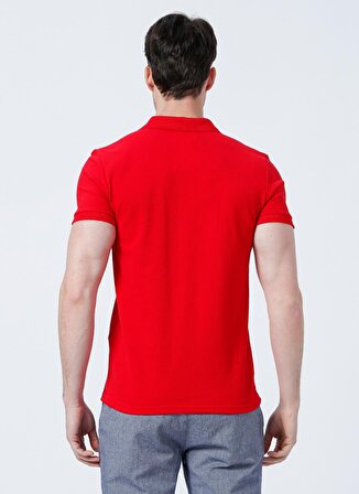 Fabrika Polo Yaka Düz Kırmızı Erkek T-Shirt BORAMIR-Y