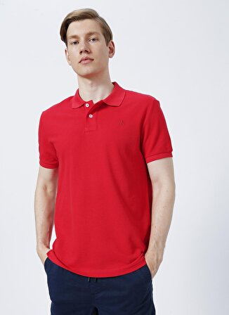 Aeropostale Polo Yaka Düz Kırmızı Erkek T-Shirt 7542