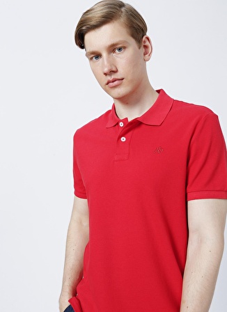 Aeropostale Polo Yaka Düz Kırmızı Erkek T-Shirt 7542