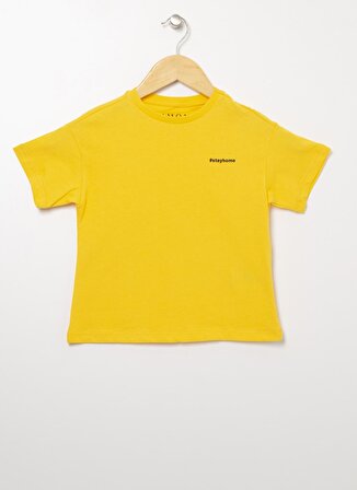 Limon Bisiklet Yaka Standart Kalıp Baskılı Sarı Erkek Çocuk T-Shirt - Bscboy 03