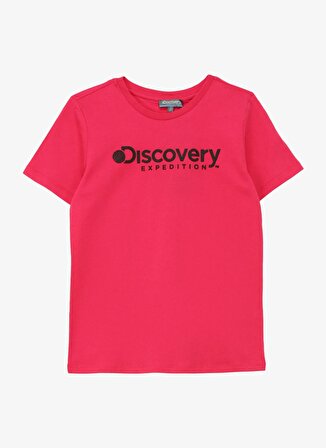 Discovery Expedition Pembe Kız Çocuk Bisiklet Yaka Baskılı T-Shirt ROGERS GIRL