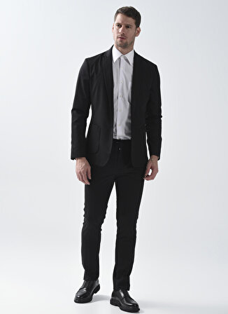 Fabrika Normal Bel Slim Fit Siyah Erkek Takım Elbise FANSE6,5TE01PART22300