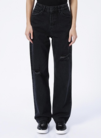 Black On Black  Siyah Mom Fit Kadın Denim Pantolon K-KEFA