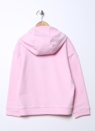 Funky Rocks Pembe Kız Çocuk Kapüşonlu Uzun Kollu Baskılı Sweatshirt DFG-30