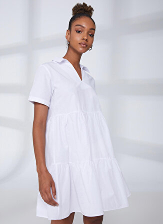 Aeropostale Kadın Mini Standart Beyaz Elbise ISABEL-Y