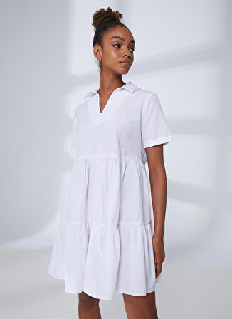 Aeropostale Kadın Mini Standart Beyaz Elbise ISABEL-Y