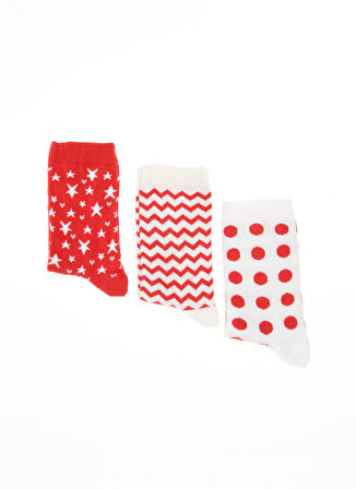 Fabrika Çok Renkli Kadın Soket Çorap NEW YEAR-FBR05