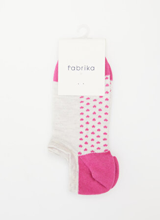 Fabrika Gri - Pembe Kadın Patik Çorap AYT61