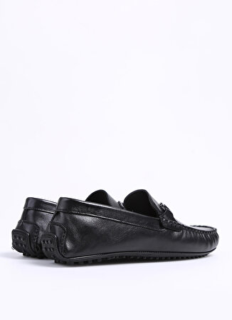 Fabrika Deri Siyah Erkek Günlük Ayakkabı KOMOMBO