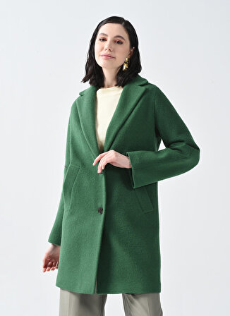 P By Paltoı Yeşil Kadın Kaban 5820
