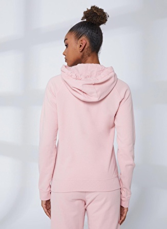 Aeropostale Kapüşon Yaka Nakışlı Açık Pembe Kadın Sweatshırt K-3147