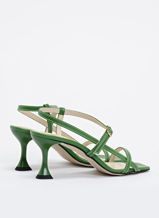 F By Fabrika Yeşil Kadın Topuklu Sandalet MANUSJER