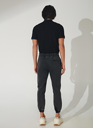 Black On Black Lastikli Bel Lastikli Paça Relaxed Antrasit Erkek Denim Pantolon E-ORSİNO