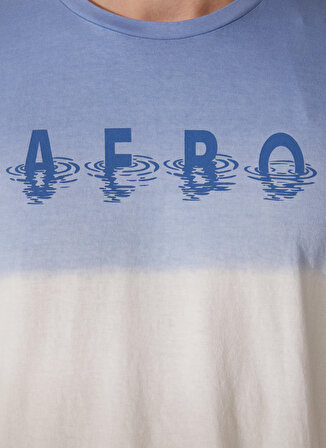 Aeropostale Bisiklet Yaka Baskılı Mavi Erkek T-Shirt E-ECHO