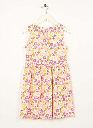 Limon Çok Renkli Kız Çocuk Yuvarlak Yaka Kolsuz Diz Üstü Desenli Elbise DIEM GIRL-23