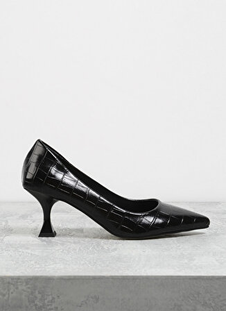 Fabrika Kadın Siyah Topuklu Ayakkabı BUTTON