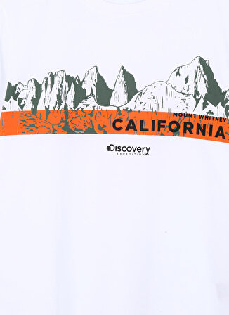 Discovery Expedition Beyaz Erkek Çocuk Bisiklet Yaka Kısa Kollu Baskılı T-Shirt CALIFORNIA BOY