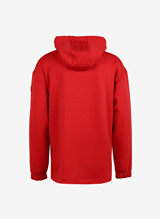 Fabrika Sports Kırmızı Düz Erkek Kapüşonlu Loose Fit Sweatshirt FS3WM-SWT258