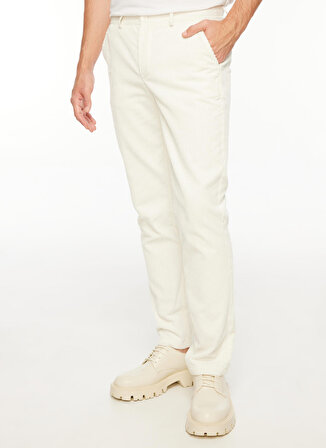 Fabrika Kırık Beyaz Erkek Normal Chino Pantolon F3WM-PNT168