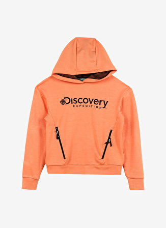 Discovery Expedition Somon Kız Çocuk Kapüşonlu Baskılı Sweatshirt D3WG-SWT15