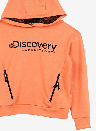 Discovery Expedition Somon Kız Çocuk Kapüşonlu Baskılı Sweatshirt D3WG-SWT15