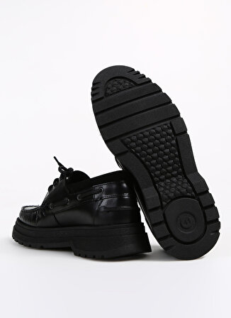 Fabrika Deri Siyah Erkek Günlük Ayakkabı OHRI