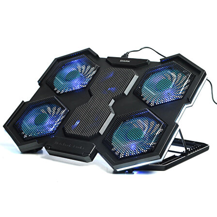 Dark DKACNBAR600 Aeromax 6x LED FANlı,7x Yükseklik Ayarlı, 2x USB 11"-17" Gaming Notebook Soğutucu