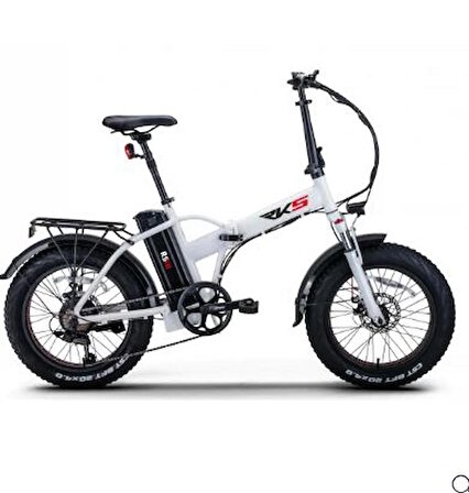 Rks Rs3 Pro x Katlanır Kalın Tekerlekli Elektrikli Bisiklet BEYAZ
